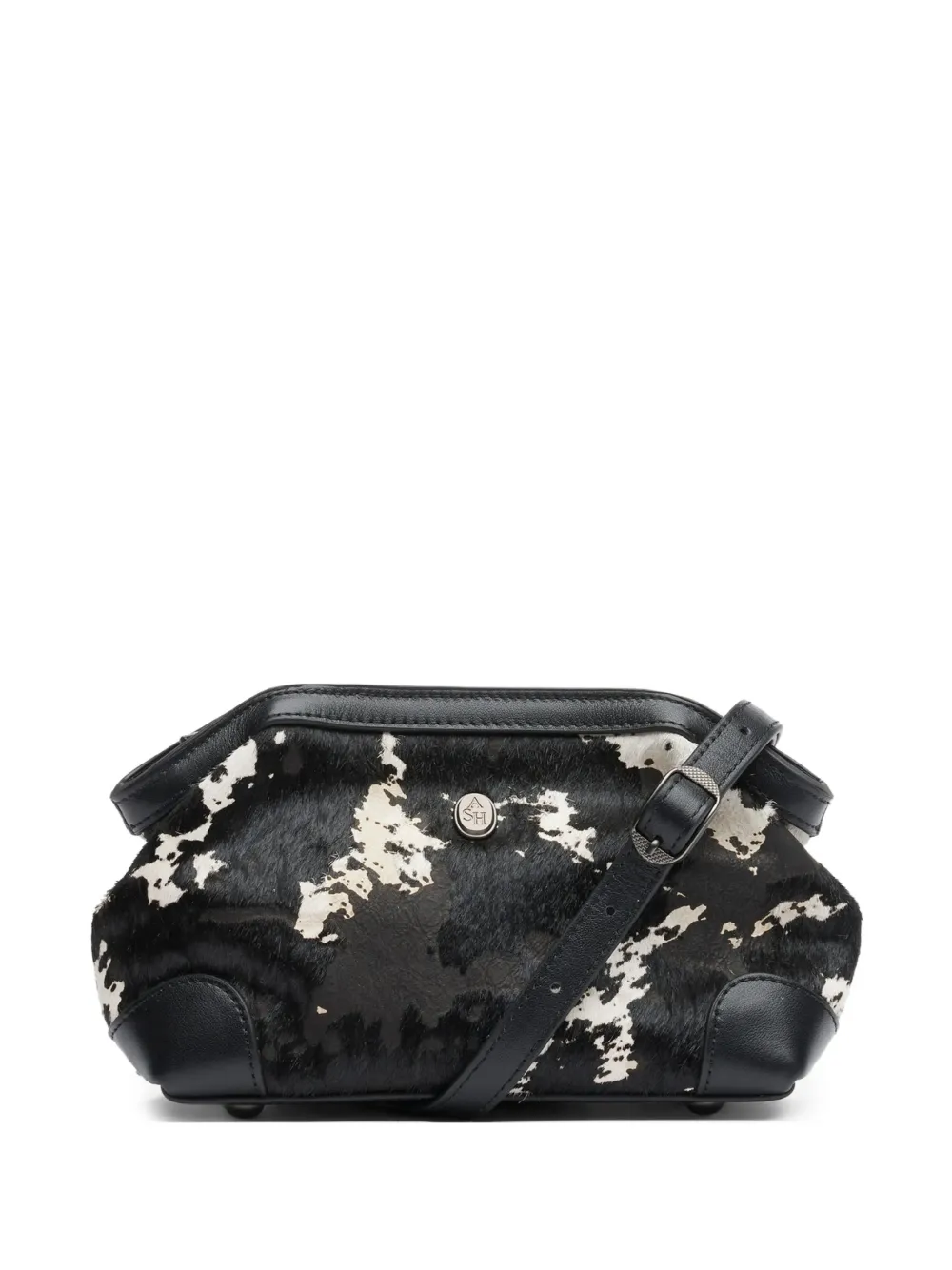 Ash July leopard-print suede mini bag - Marrone