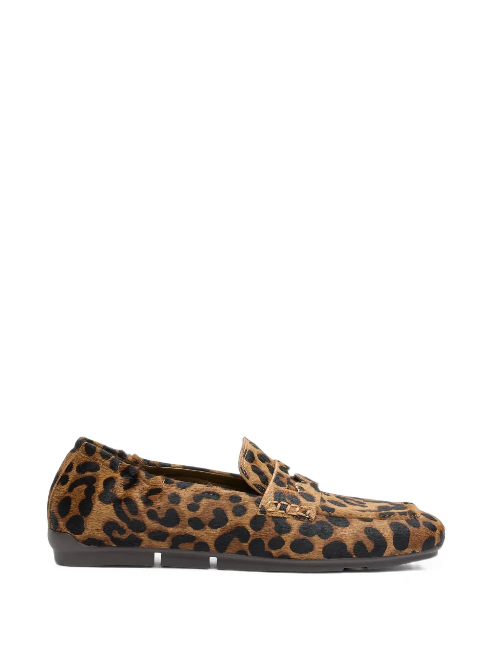 Ash Barkley Leopard-print Loafers In Brown