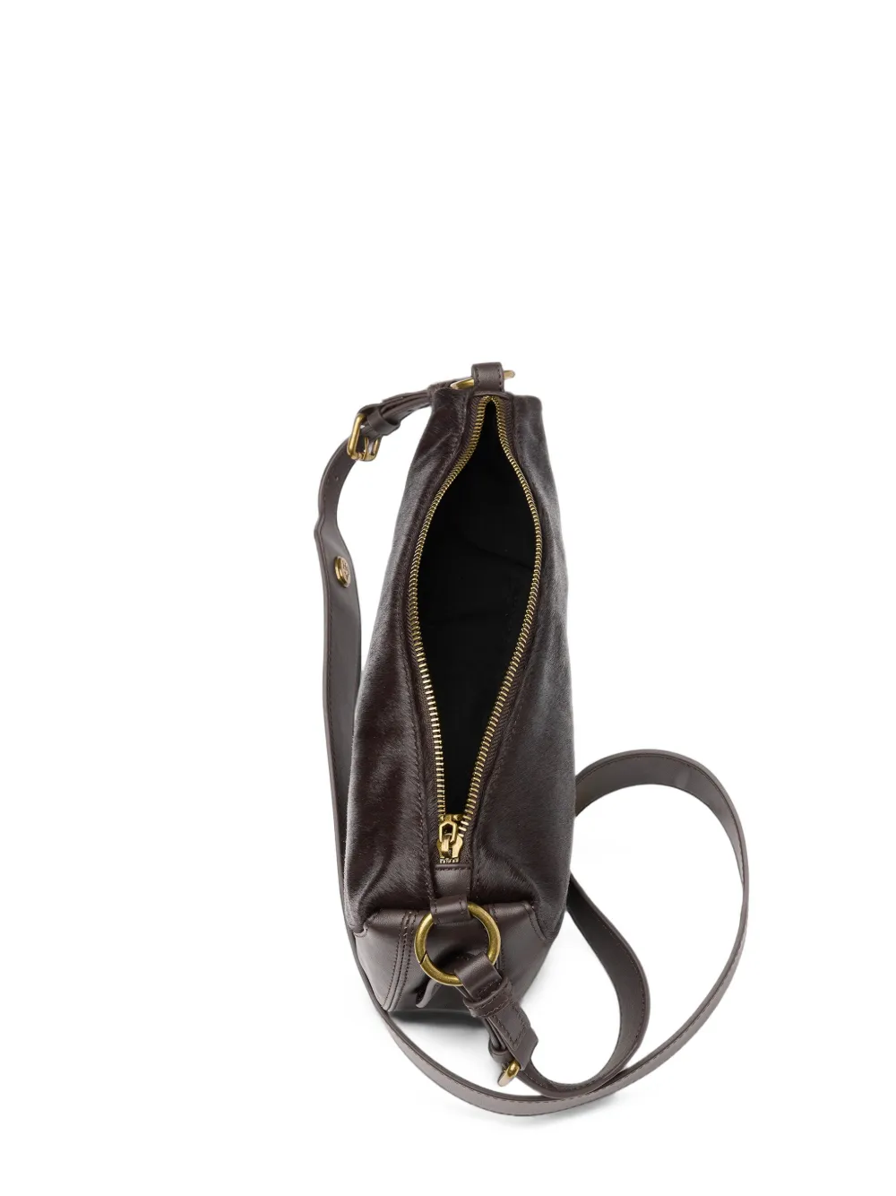 Ash Astrid calf hair shoulder bag - Braun