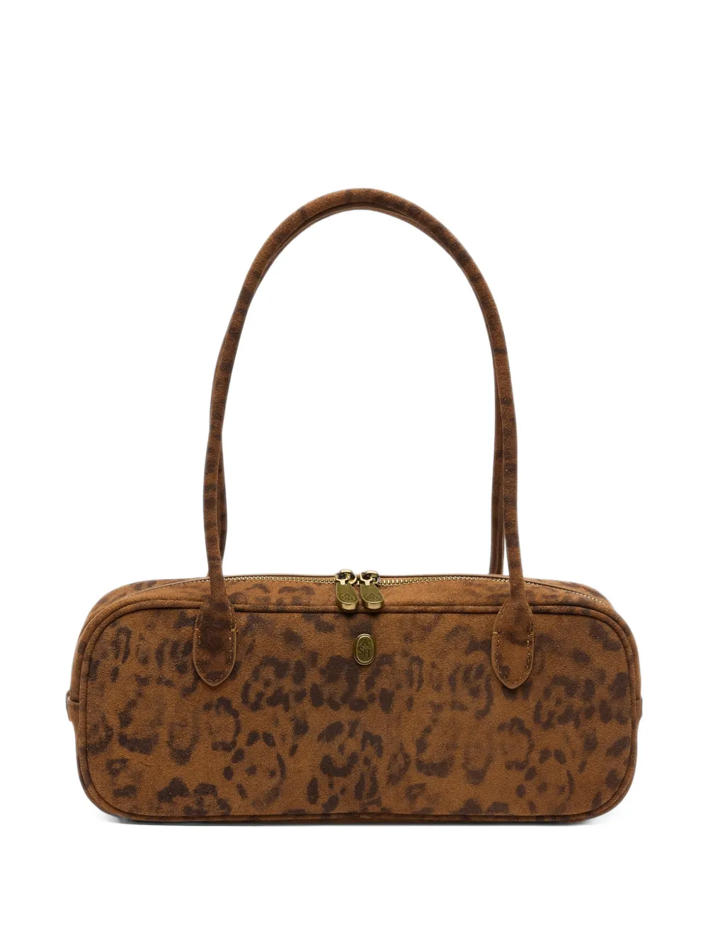 Ash leopard-print leather tote bag - Marron Ash leopard-print leather tote bag - Marron