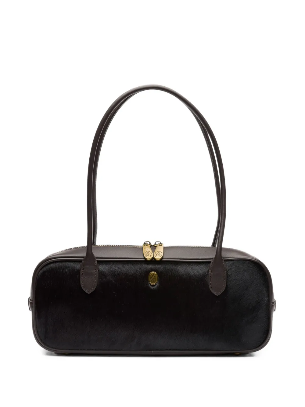 Ash pony-hair leather tote bag - Marron Ash pony-hair leather tote bag - Marron