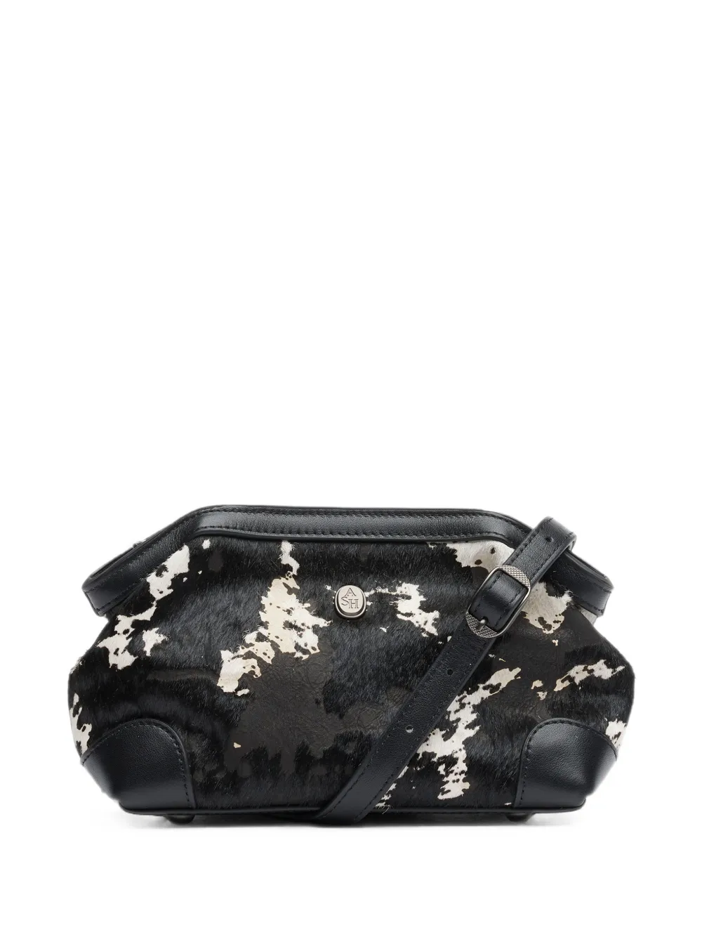 Ash July Leopard-print Leather Mini Bag In Black