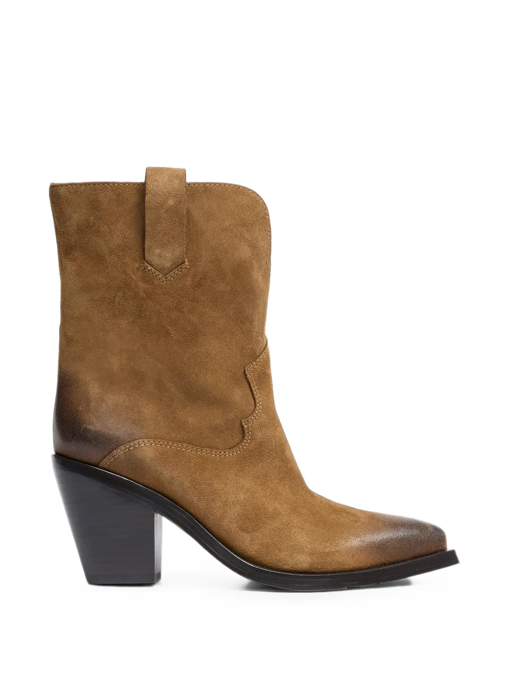 Ash Jester Western-style Ankle Boots In Brown