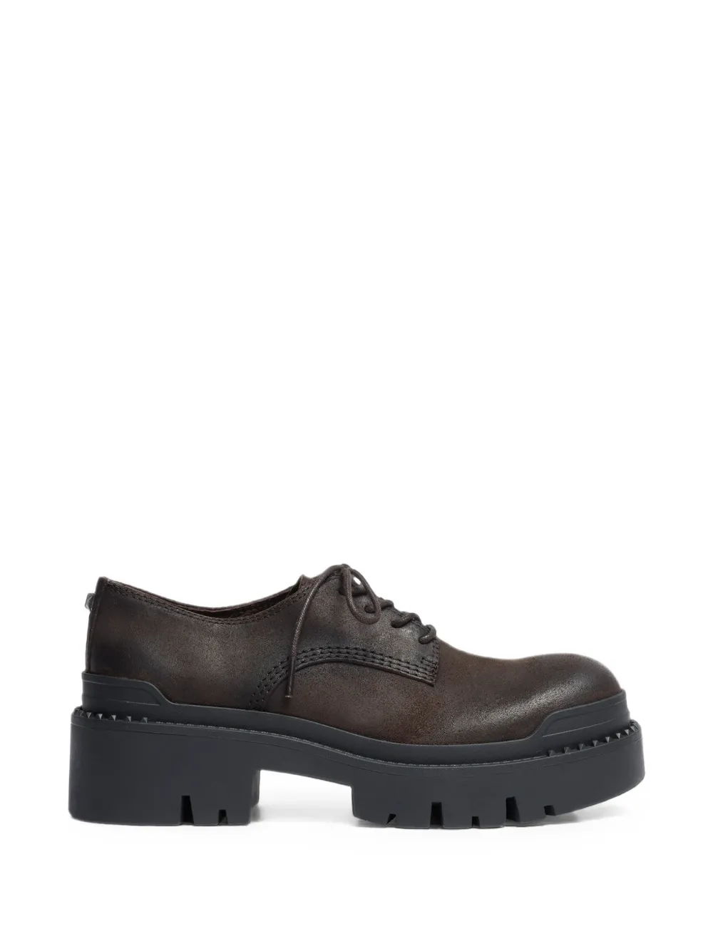 Ash Net Chunky-sole Lace-up Derby Shoes In Brown