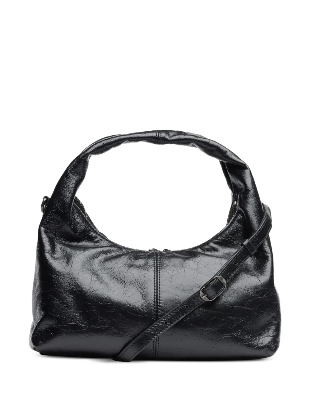 Ash sac à main Hazel en cuir à effet froissé - Noir Ash sac à main Hazel en cuir à effet froissé - Noir