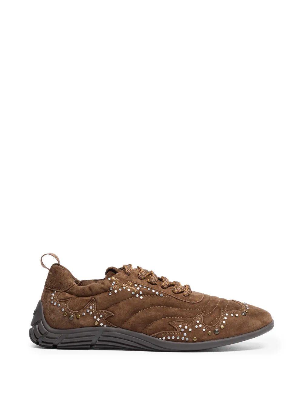 Ash Miura Sneakers aus Wildleder mit Nieten - Braun