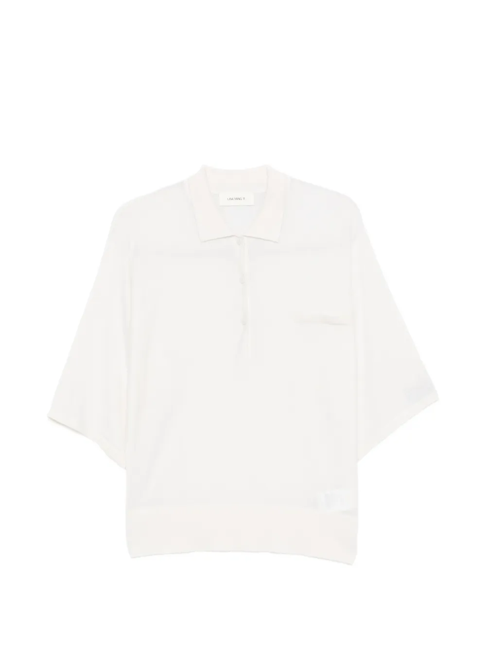 Lisa Yang Norie polo-collar chest-pocket sweater - White