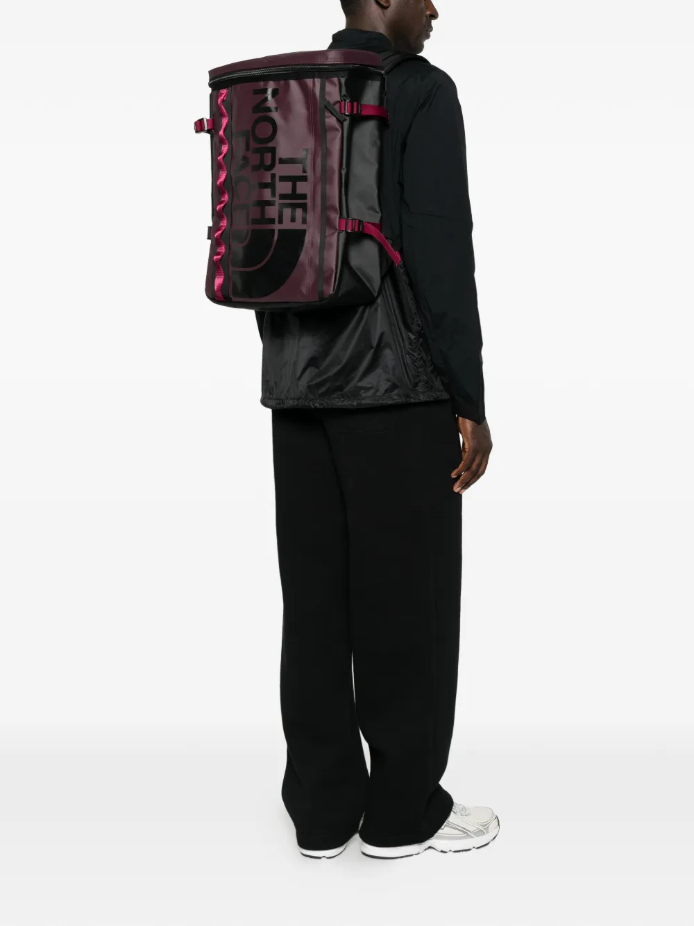 The North Face Rugzak met logo-print en vlakken Paars