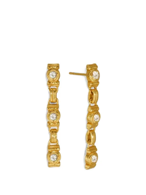 Ottoman Hands Tennis white topaz drop earrings