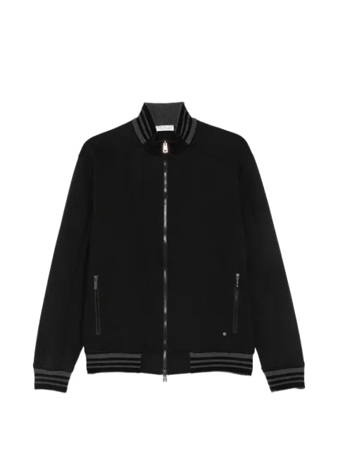PANICALE stripe-trim zip-fastening sweatshirt