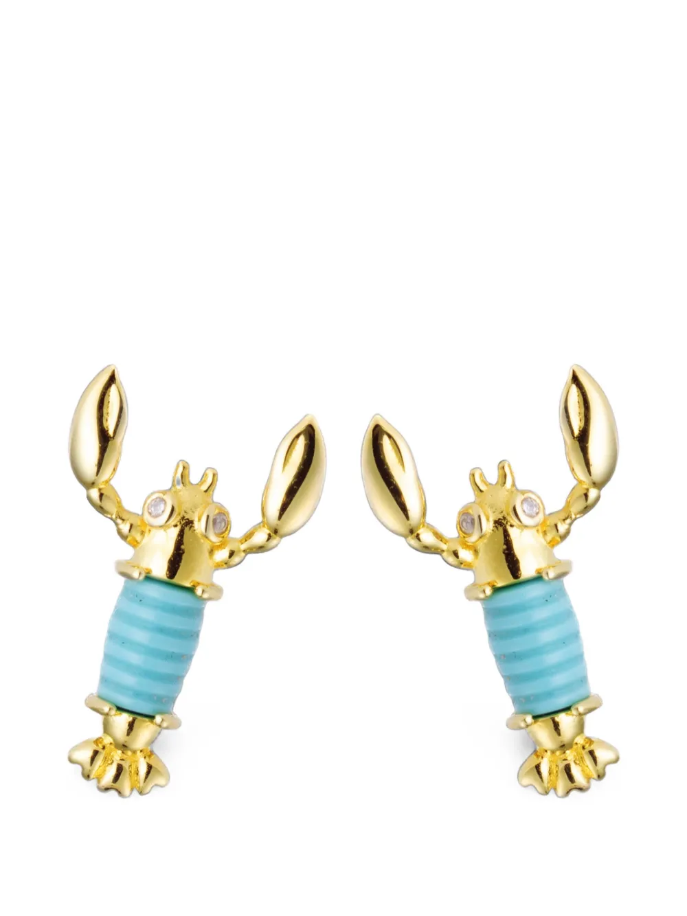Eshvi lobster-motif stud earrings