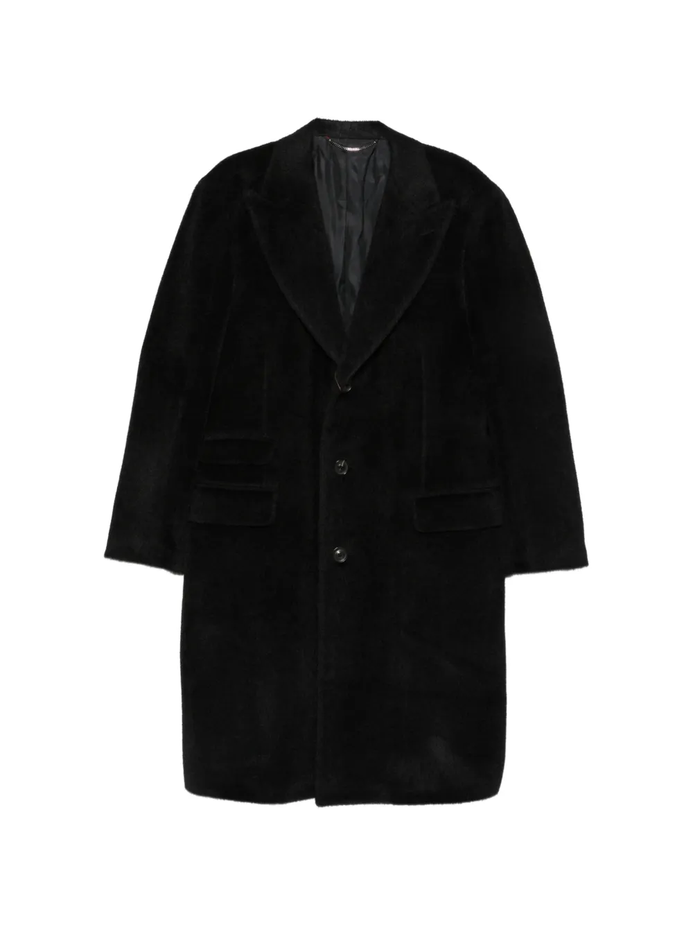 Canali single-breasted notched-lapels coat - Nero