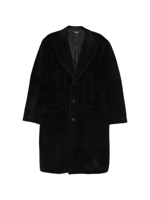 Canali single-breasted notched-lapels coat