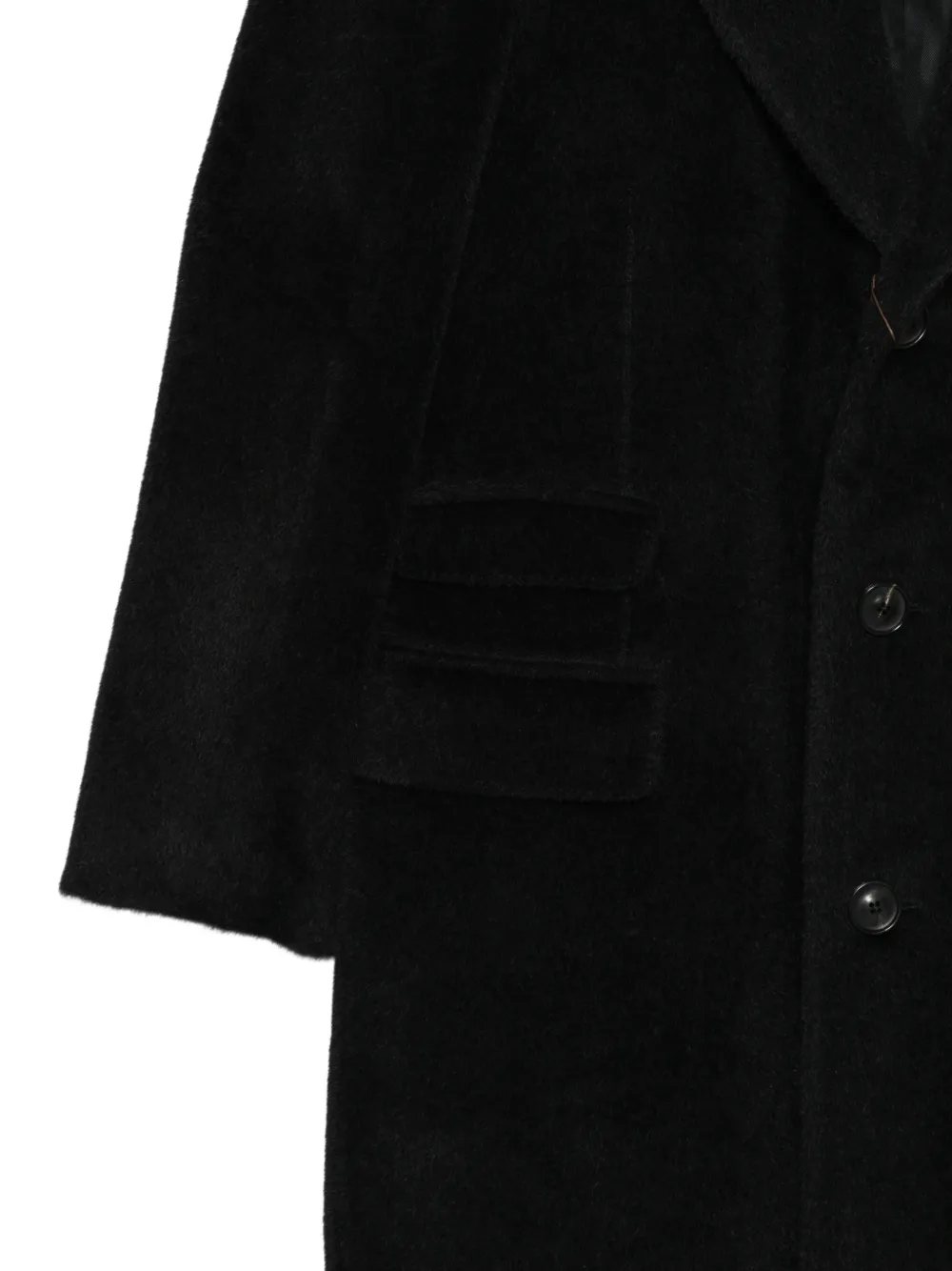 Canali Mantel met enkele rij knopen Zwart
