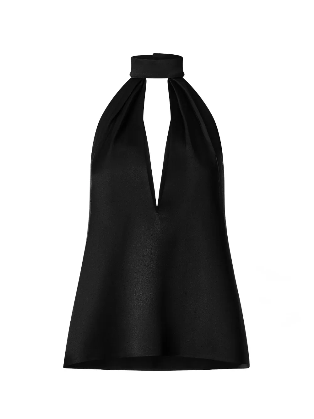 IL VOLO silk halter top - Nero
