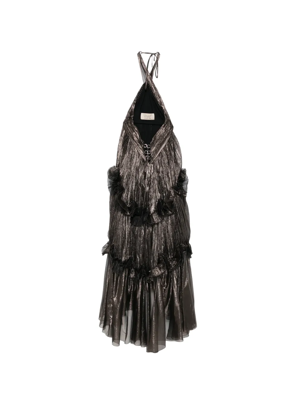 Maria Lucia Hohan Zadie ruffled pleated maxi dress Bruin