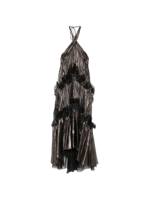 Maria Lucia Hohan Zadie ruffled pleated maxi dress
