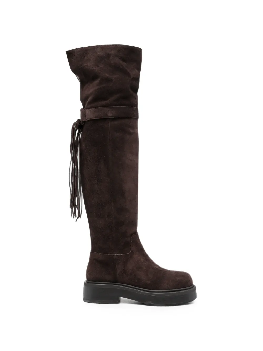 Vic Matie bottines en daim à franges - Marron Vic Matie bottines en daim à franges - Marron