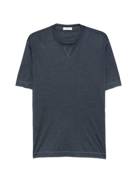 PANICALE cross-stitch detail round-neck T-shirt