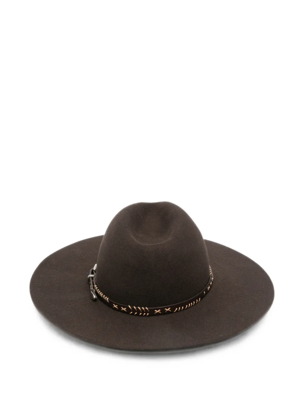 Golden Goose Fedora met gespdetail Bruin