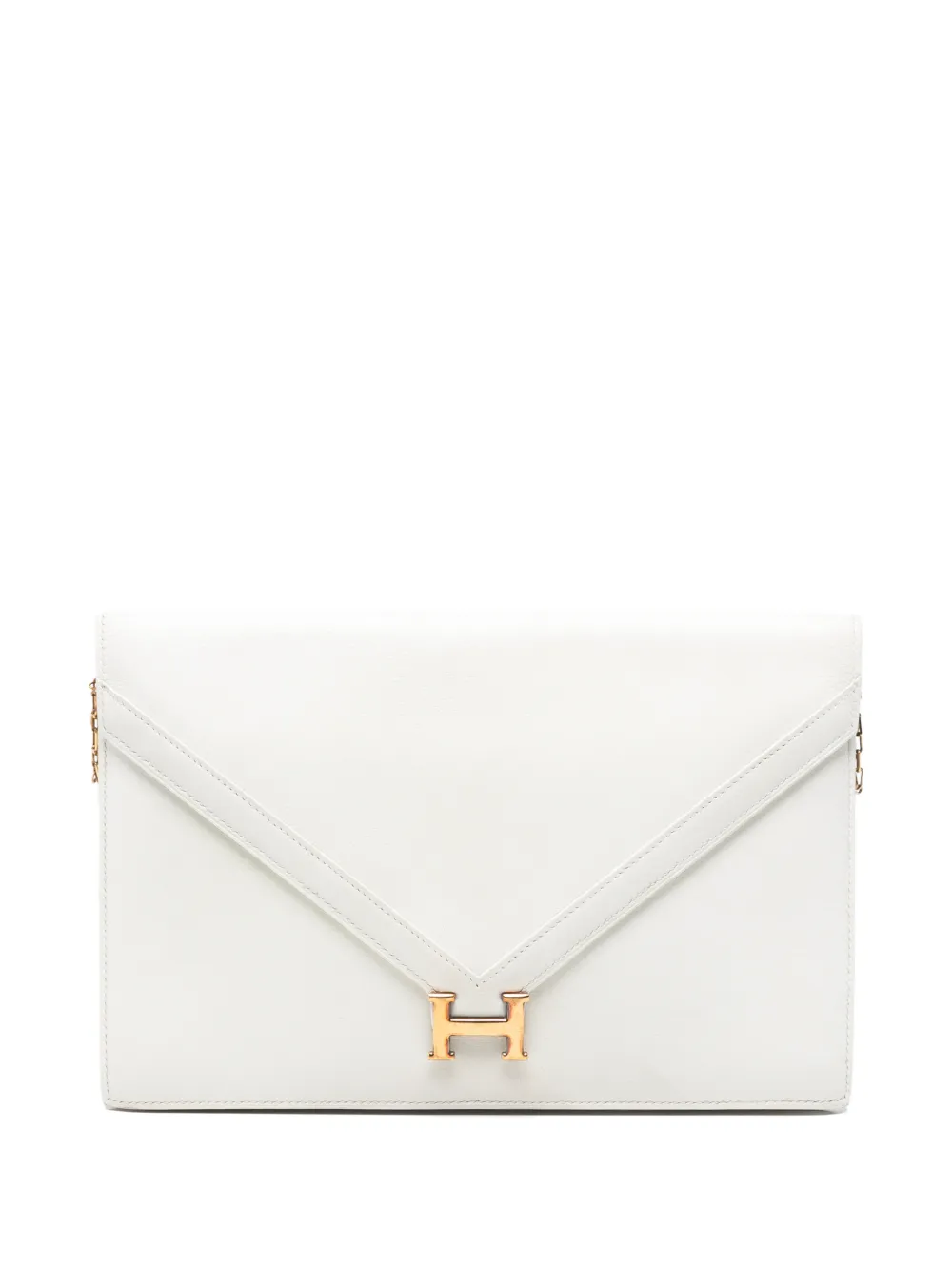 Hermès Pre-Owned 1975 H-logo clutch bag - White