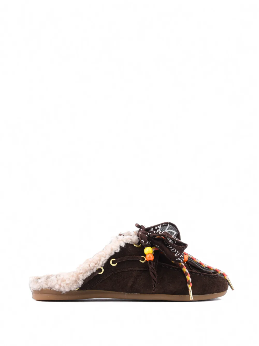 TORAL SHOES Blanche shearling-lined suede mules