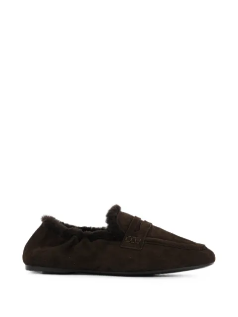 GUGLIELMO ROTTA mocassins en daim à bords lainés