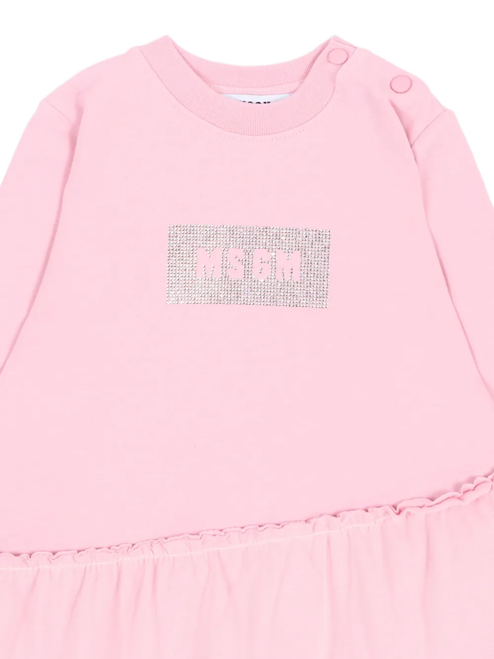 MSGM Kids Jurk verfraaid met kristallen Roze