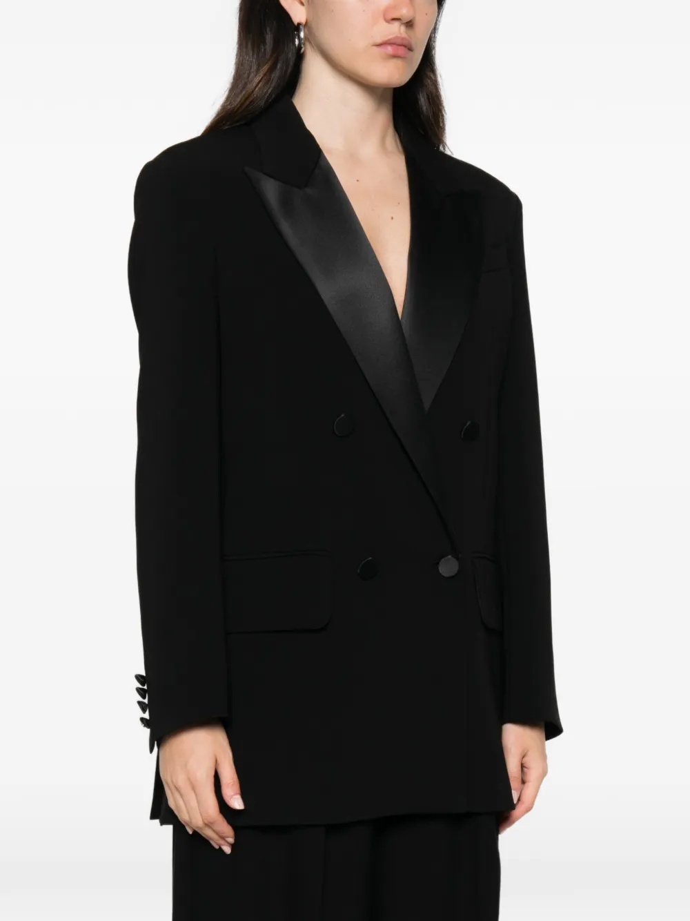 Max Mara Blazer met dubbele rij knopen Zwart