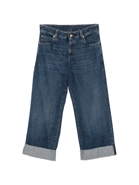 Brunello Cucinelli turn-up wide-leg jeans