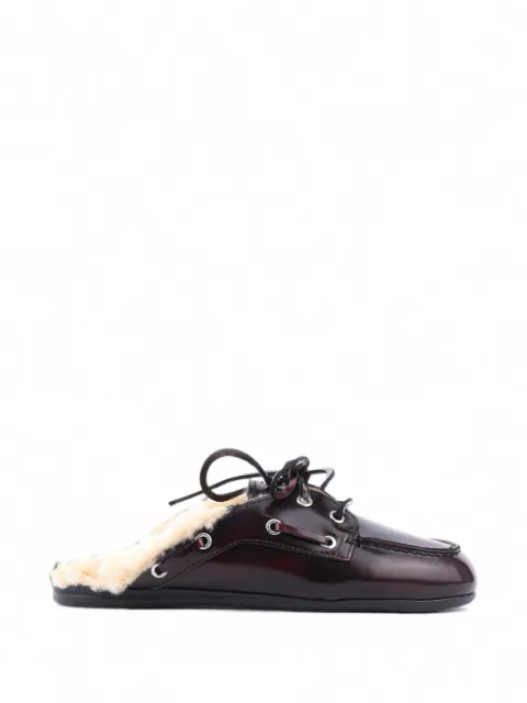 Posa high-shine boat mules