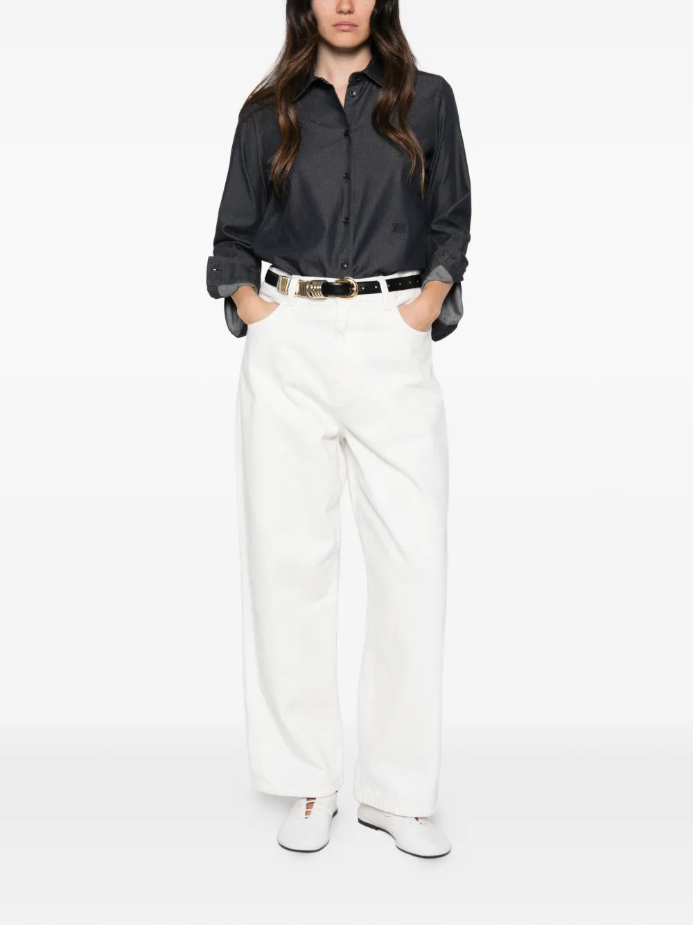 Max Mara Denim blouse Blauw