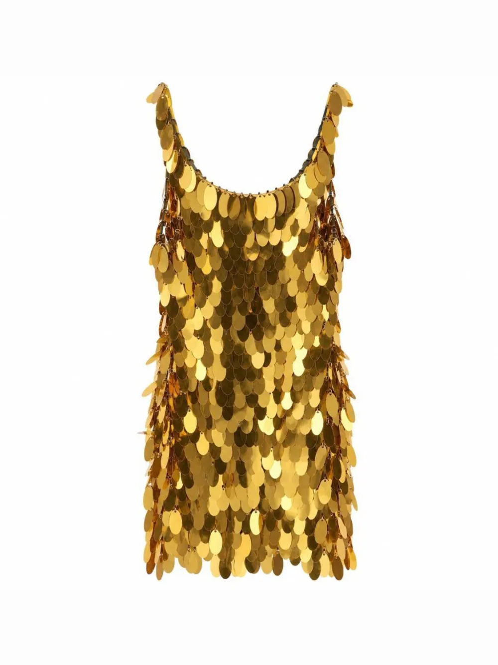 Rabanne sequin-embellished sleeveless mini dress Goud