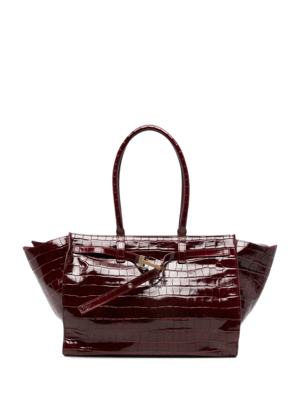 Benedetta Bruzziches Mame Everyday croc-effect shoulder bag - Red