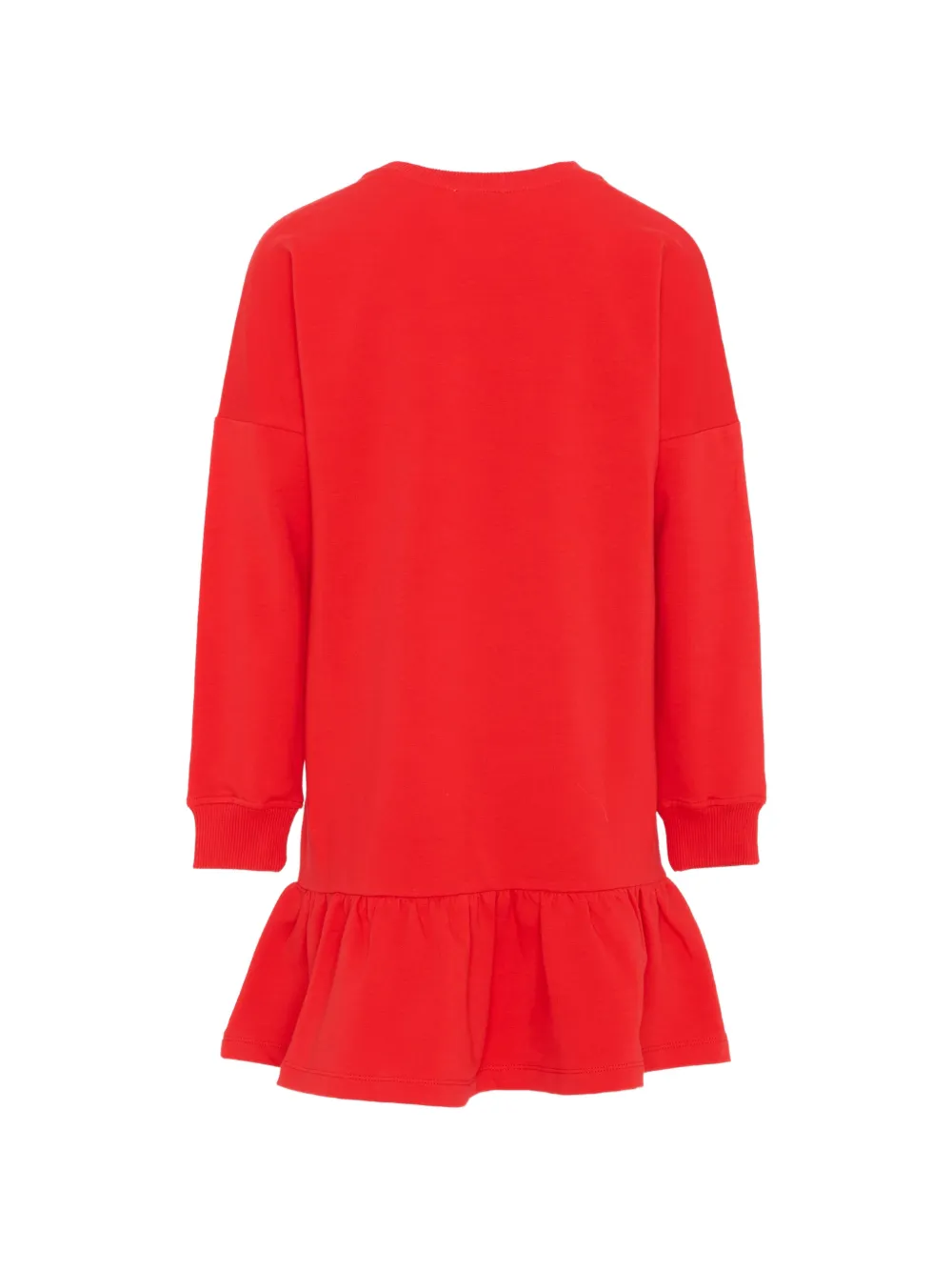 Moschino Kids Jurk met ruches Rood