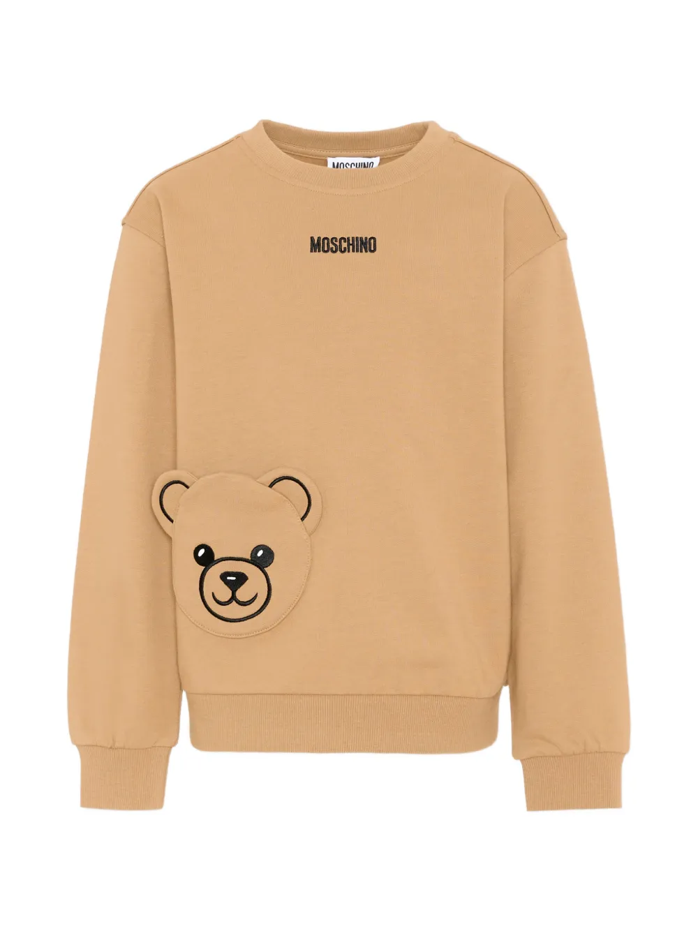 Moschino Kids Teddy Bear logo-embroidered sweatshirt - Toni neutri