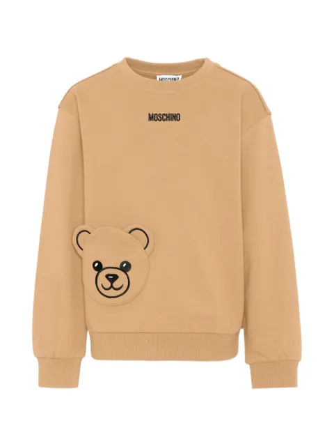 Moschino Kids Teddy Bear logo-embroidered sweatshirt