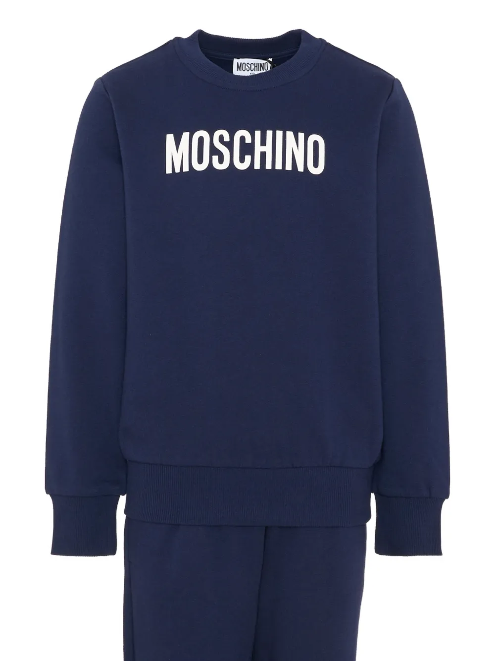 Moschino Kids Trainingspak met logoprint Blauw