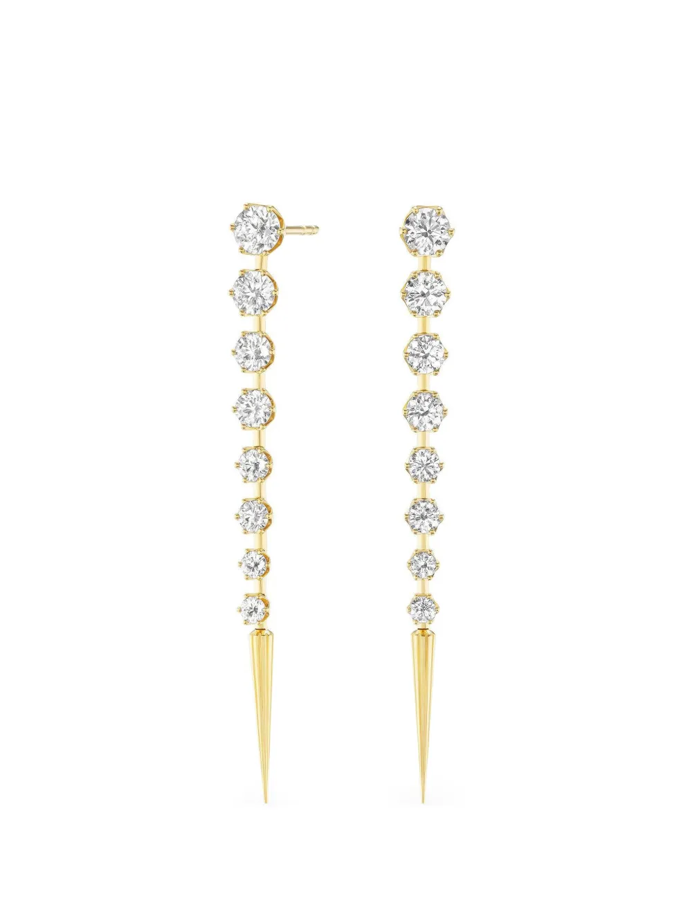 Sorellina Quill diamond drop earrings