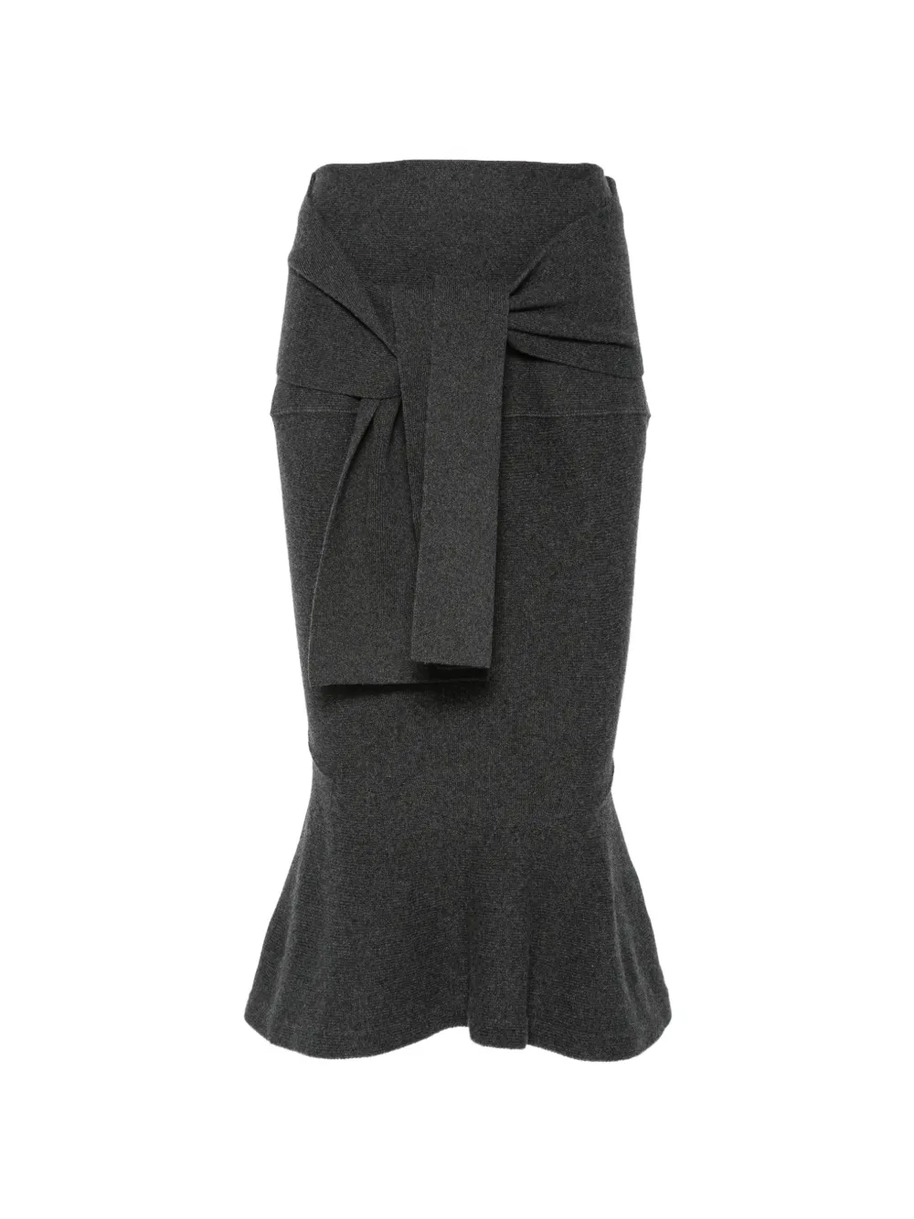 Jacquemus The Fiocco tie-fastening flounce-hem skirt