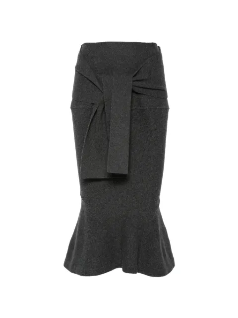 Jacquemus The Fiocco tie-fastening flounce-hem skirt