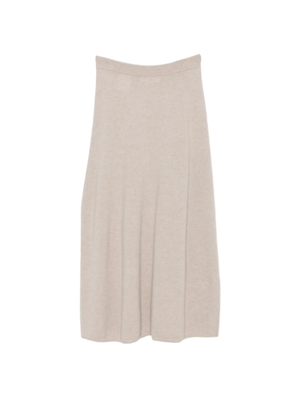 Lisa Yang Dolly ribbed-trim cashmere midi skirt Beige