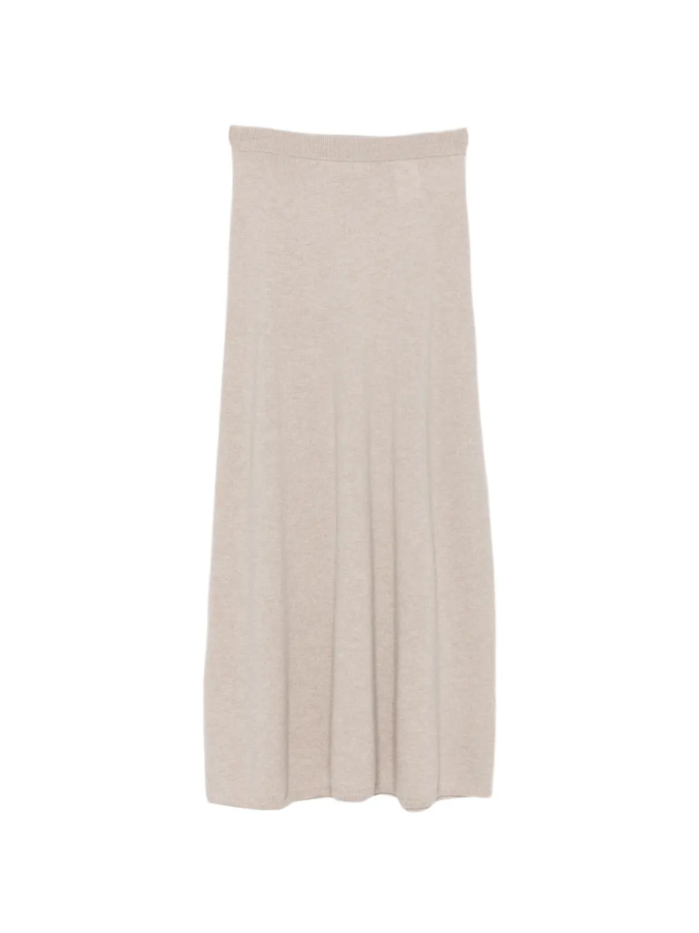 Lisa Yang Dolly ribbed-trim cashmere midi skirt Beige