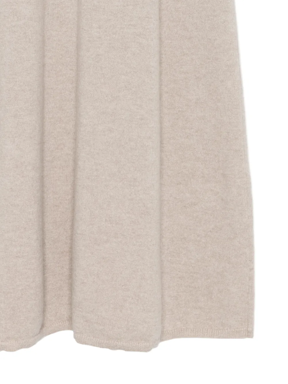 Lisa Yang Dolly ribbed-trim cashmere midi skirt Beige