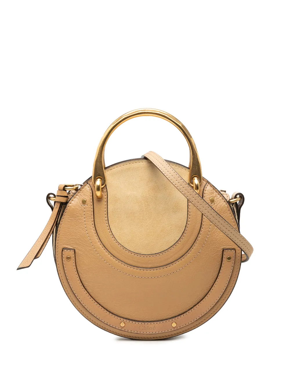 Chloé Pre-Owned 2018 kleine Pixie Satchel-Tasche aus Kalbsleder und Wildleder - Nude
