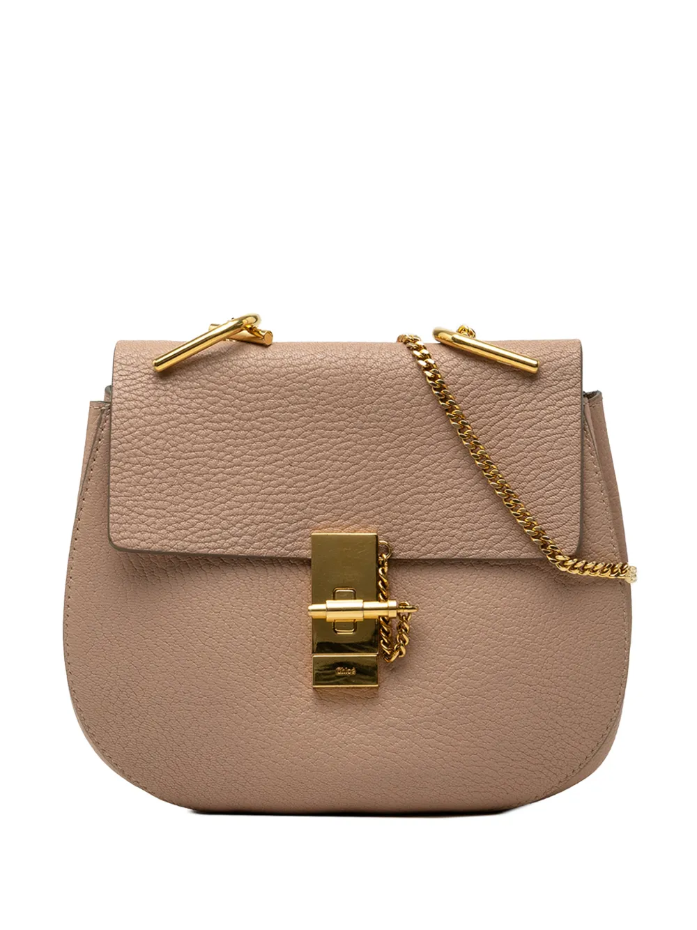 Chloé Pre-Owned 2016 kleine Drew Umhängetasche aus gekörntem Kalbsleder - Braun