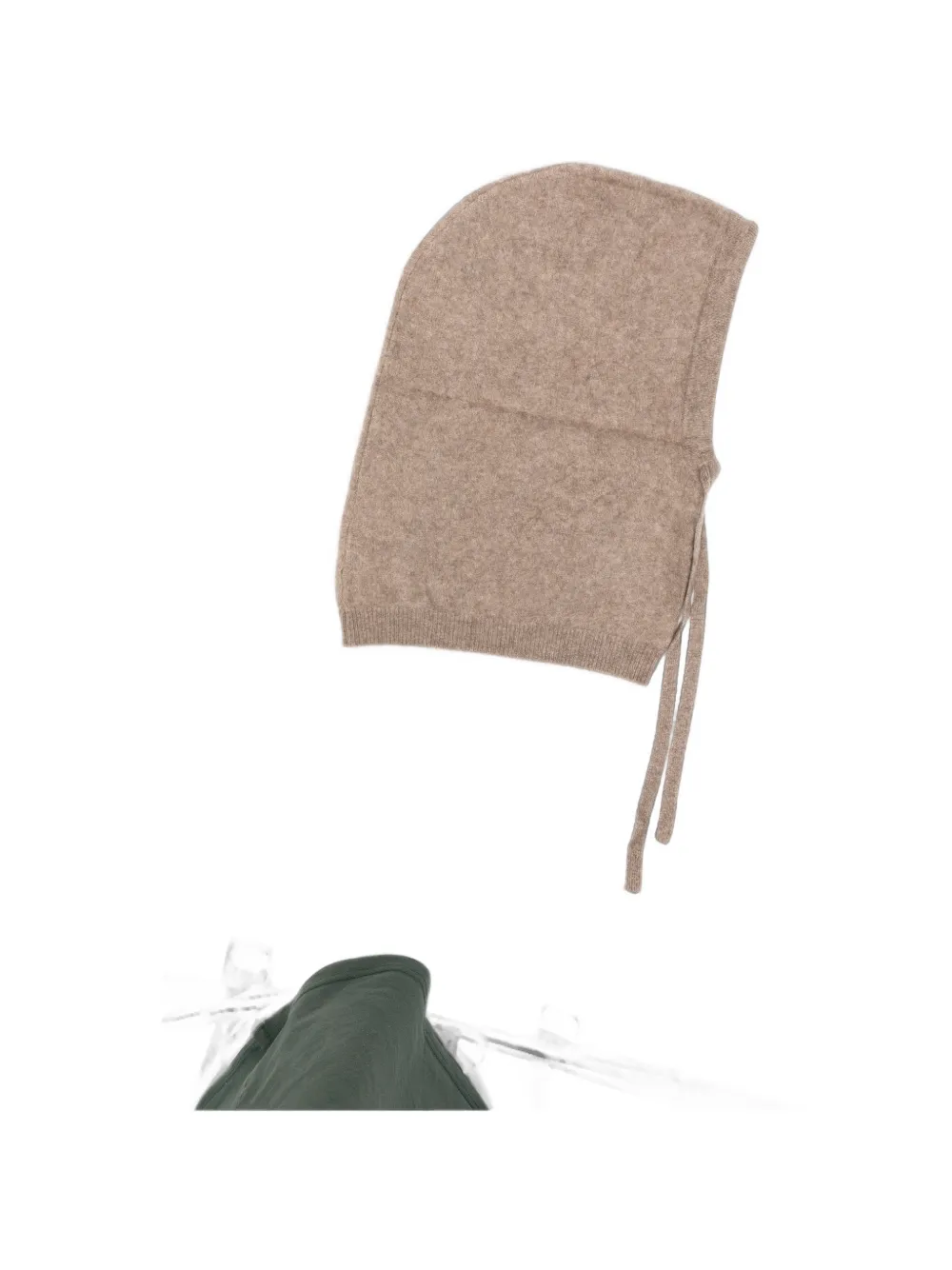 P.A.R.O.S.H. Gebreide bivakmuts met striksluiting Beige