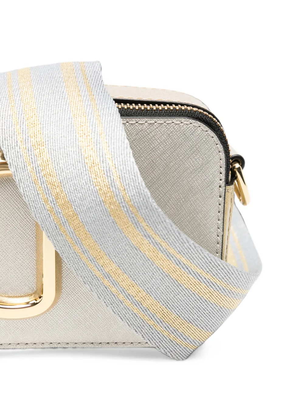 Marc Jacobs Snapshot metallic leren cameratas Zilver