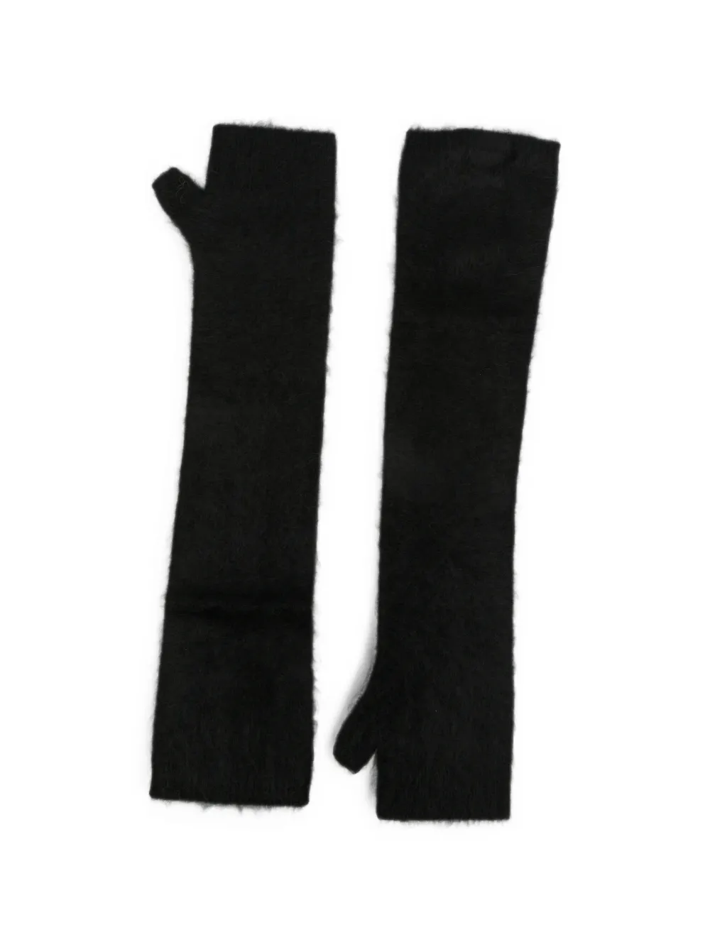 P.a.r.o.s.h Fine-knit Fingerless Gloves In Black
