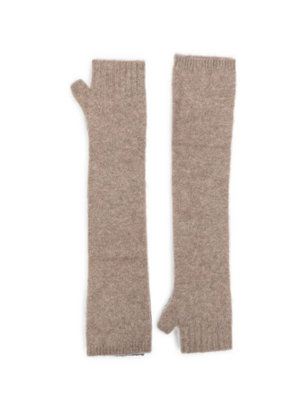 P.a.r.o.s.h Fine-knit Fingerless Gloves In Brown
